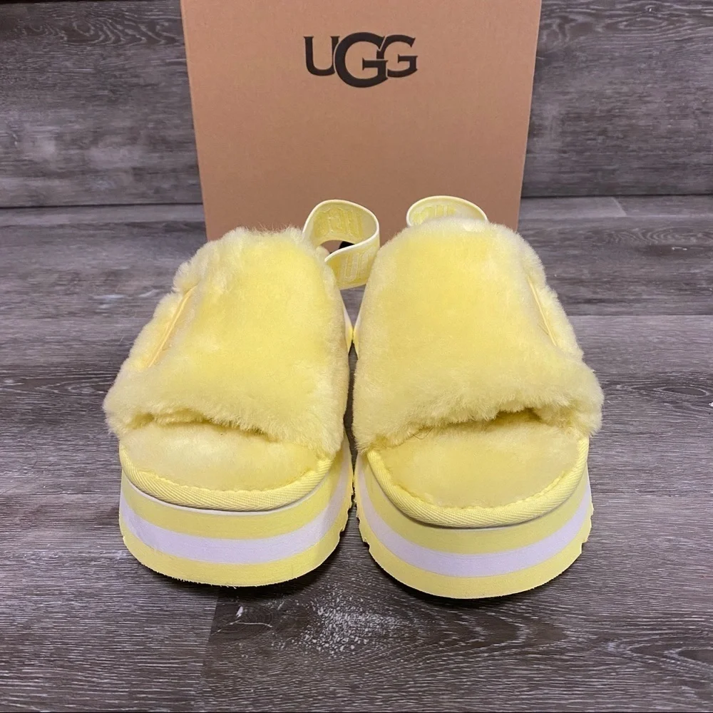 UGG | Disco Slides In Margarita Yellow New In Box Size 8